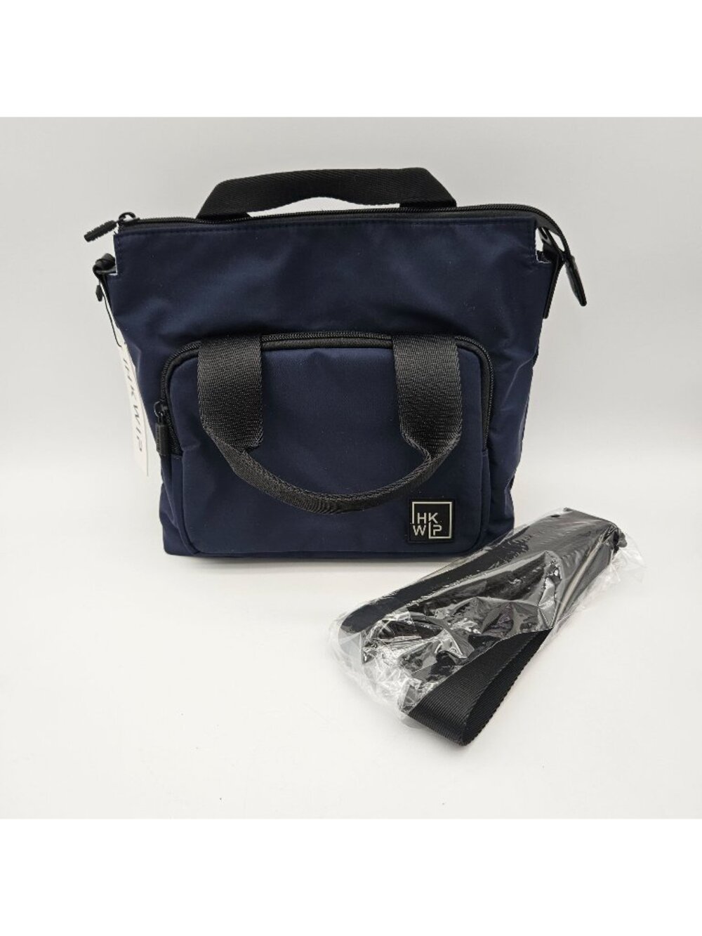 IHKWIP Navy Blue Mini Tote w/Crossbody Strap & Touchless Tool NWT